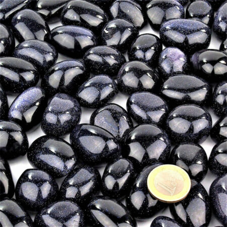 Blaufluss Trommelsteine handpoliert Ø ca. 26 – 40 mm Edelsteine Heilsteine bei Wunderstein24