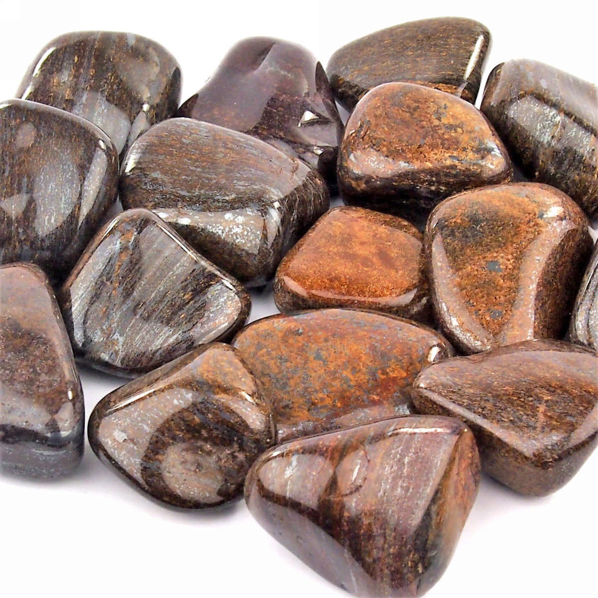 Bronzit Trommelsteine Ø ca. 35 – 50 mm Edelsteine Heilsteine bei Wunderstein24 Bronzit Trommelsteine Ø ca. 35 – 50 mm Edelsteine Heilsteine bei Wunderstein24