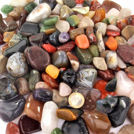 Bunter Trommelstein-Mix Mischung aus aller Welt Ø ca. 30 – 60 mm Edelsteine Heilsteine bei Wunderstein24