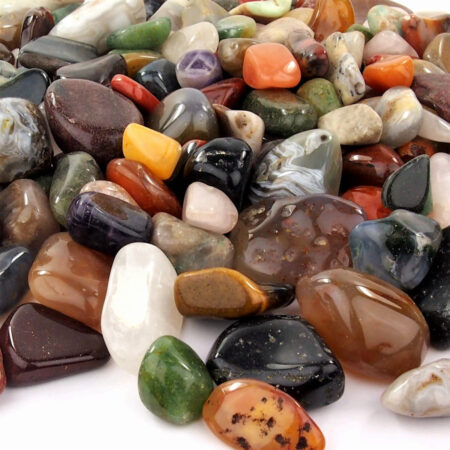 Bunter Trommelstein-Mix Mischung aus aller Welt Ø ca. 30 – 60 mm Edelsteine Heilsteine bei Wunderstein24