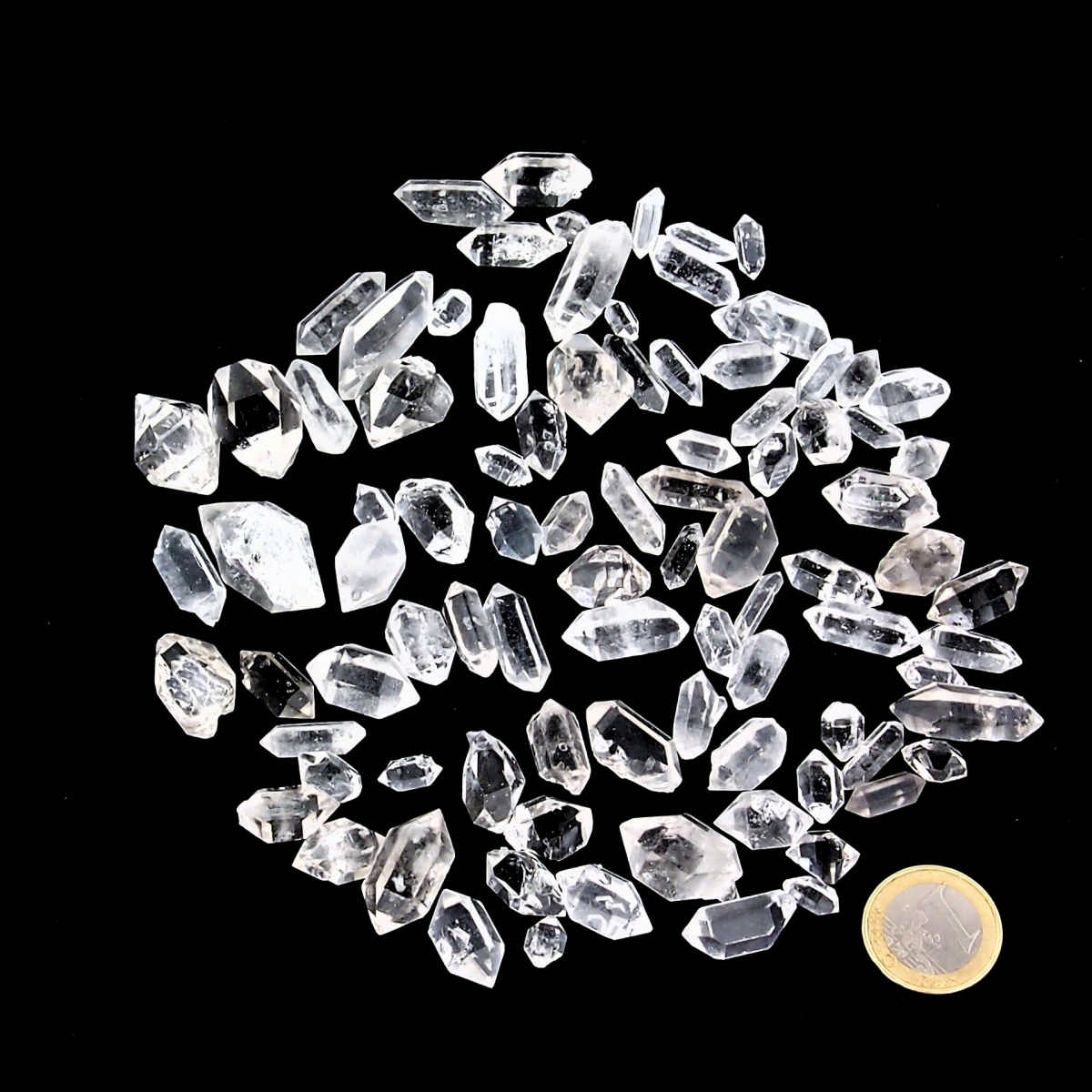 Herkimer Diamant Bergkristall sehr klare Kristalle Ø ca. 8 – 22 mm Edelsteine Heilsteine bei Wunderstein24 Herkimer Diamant Bergkristall sehr klare Kristalle Ø ca. 8 – 22 mm Edelsteine Heilsteine bei Wunderstein24