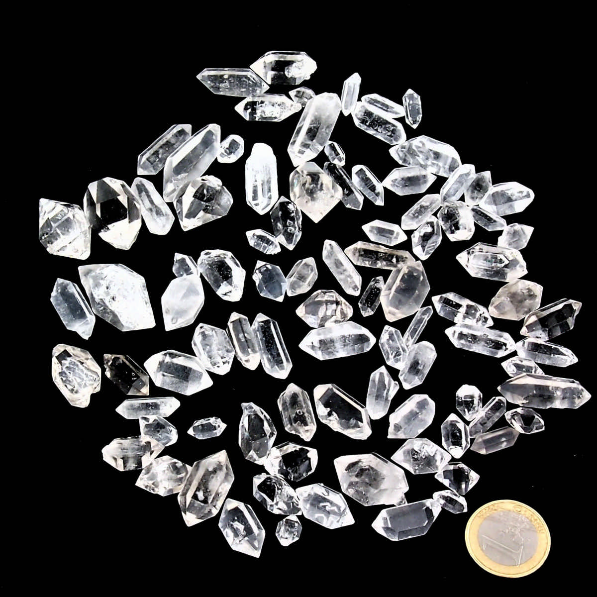 Herkimer Diamant Bergkristall sehr klare Kristalle Ø ca. 8 – 22 mm Edelsteine Heilsteine bei Wunderstein24 Herkimer Diamant Bergkristall sehr klare Kristalle Ø ca. 8 – 22 mm Edelsteine Heilsteine bei Wunderstein24