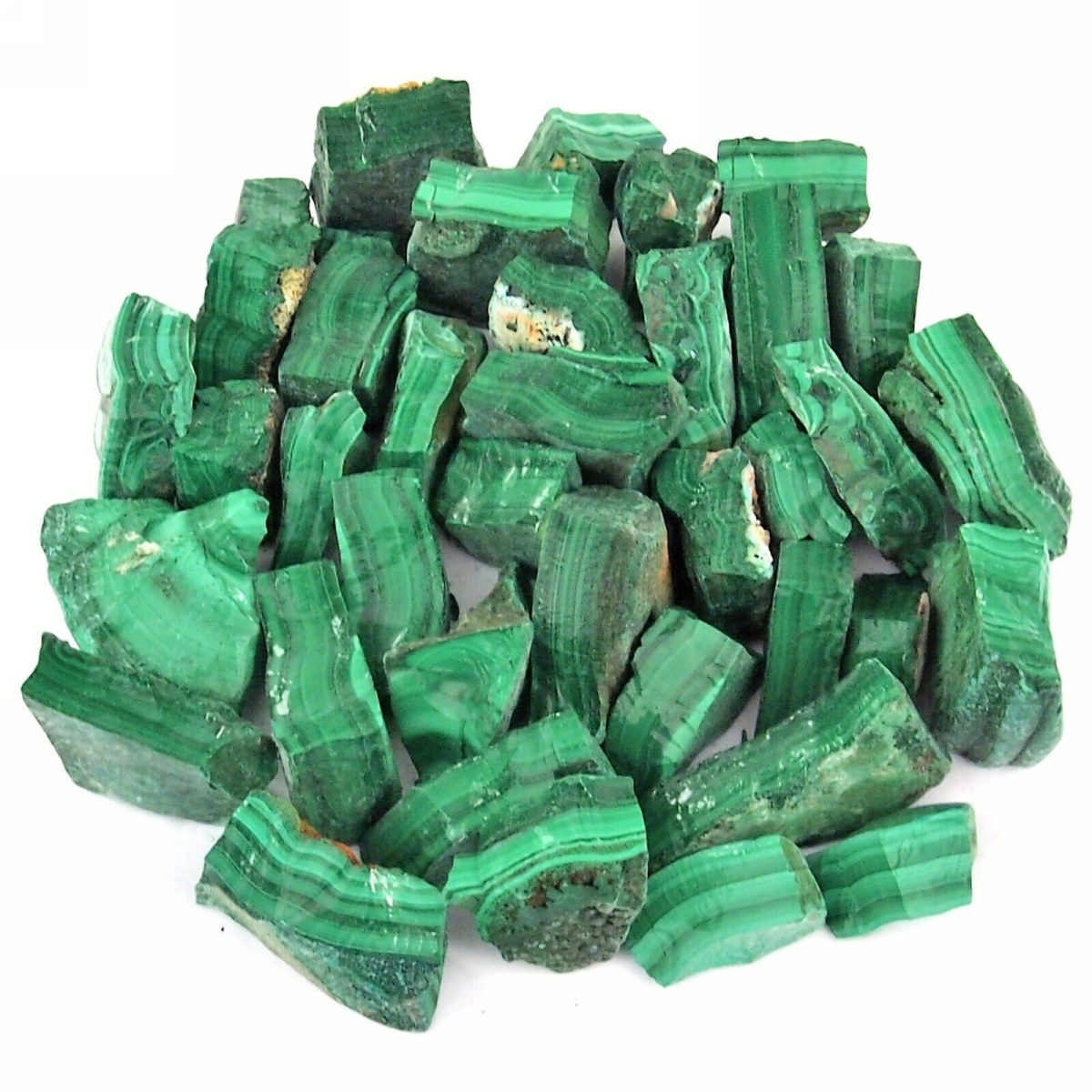 Malachit Rohsteine Ø ca. 25 – 50 mm Edelsteine Heilsteine bei Wunderstein24 Malachit Rohsteine Ø ca. 25 – 50 mm Edelsteine Heilsteine bei Wunderstein24