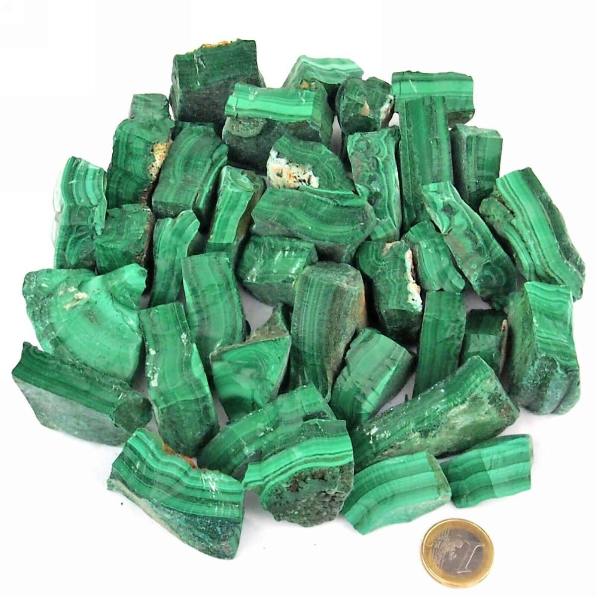 Malachit Rohsteine Ø ca. 25 – 50 mm Edelsteine Heilsteine bei Wunderstein24 Malachit Rohsteine Ø ca. 25 – 50 mm Edelsteine Heilsteine bei Wunderstein24