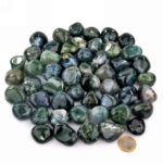 Moosachat Trommelsteine Ø ca. 28 – 40 mm Edelsteine Heilsteine bei Wunderstein24