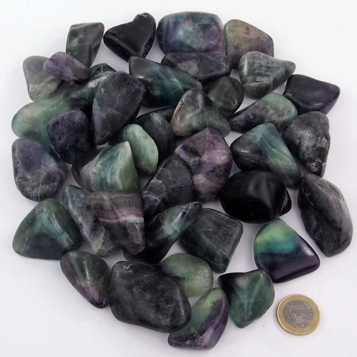 Fluorit Trommelsteine bunt Ø 30 – 50 mm Edelsteine Heilsteine bei Wunderstein24 Fluorit Trommelsteine bunt Ø 30 – 50 mm Edelsteine Heilsteine bei Wunderstein24