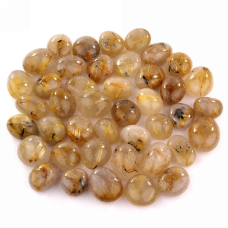Rutilquarz Trommelsteine handpoliert Ø ca. 24 – 30 mm Edelsteine Heilsteine bei Wunderstein24