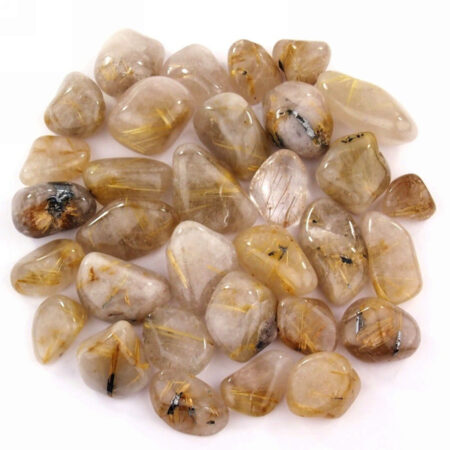 Rutilquarz Trommelsteine Ø ca. 25 – 50 mm Edelsteine Heilsteine bei Wunderstein24
