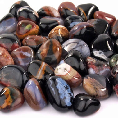 Sardonyx Trommelsteine Ø ca. 25 – 40 mm Edelsteine Heilsteine bei Wunderstein24