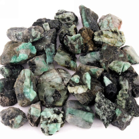 Smaragd in Matrix Rohsteine Ø ca. 30 – 50 mm Edelsteine Heilsteine bei Wunderstein24