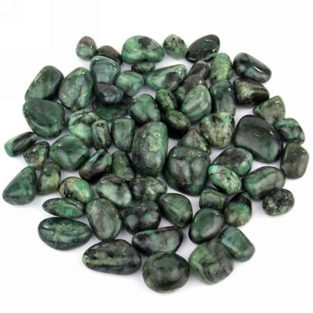 Smaragd Trommelsteine Ø ca. 20 – 40 mm Edelsteine Heilsteine bei Wunderstein24