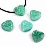 Amethyst Herz Anhänger seitlich gebohrt Ø 20 mm Edelsteine Heilsteine bei Wunderstein24