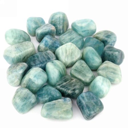Aquamarin | Beryll Trommelsteine Ø ca. 30 – 40 mm Edelsteine Heilsteine bei Wunderstein24