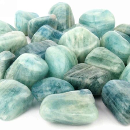 Aquamarin | Beryll Trommelsteine Ø ca. 30 – 40 mm Edelsteine Heilsteine bei Wunderstein24