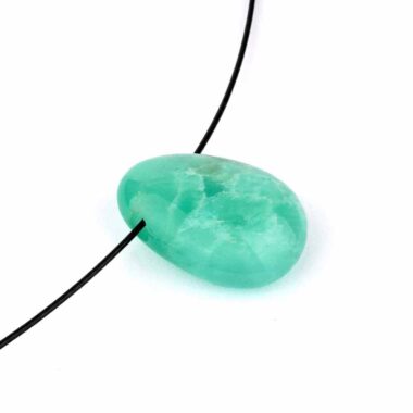 Chrysopras Cabochon Anhänger seitlich gebohrt Edelsteine Heilsteine bei Wunderstein24