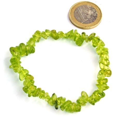 Olivin | Peridot Edelstein Armband flexibel und dehnbar Edelsteine Heilsteine bei Wunderstein24