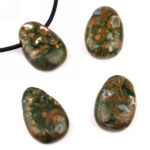 Rhyolith Cabochon Anhänger seitlich gebohrt Edelsteine Heilsteine bei Wunderstein24