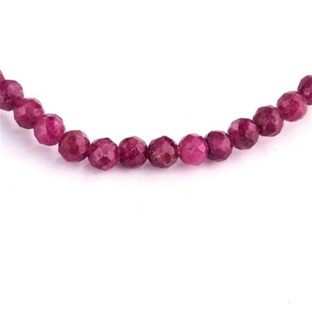Rubin facettiert Ø 3,5 mm Edelstein Armband flexibel und dehnbar Edelsteine Heilsteine bei Wunderstein24