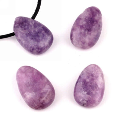 Lepidolith Cabochon Anhänger seitlich gebohrt Edelsteine Heilsteine bei Wunderstein24