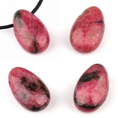 Rhodonit Cabochon Anhänger seitlich gebohrt Top Edelsteine Heilsteine bei Wunderstein24