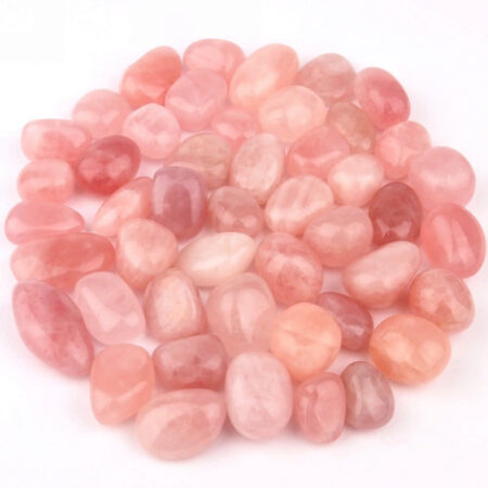 Rosenquarz Trommelsteine Ø ca. 25 – 40 mm Edelsteine Heilsteine bei Wunderstein24
