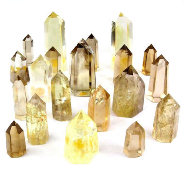 Citrin Natur Spitzen ca. 10 – 40 g je Spitze poliert und transparent Edelsteine Heilsteine bei Wunderstein24
