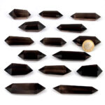 Rauchquarz Doppelender | Doppelspitze transparent 40 g – 50 g aus Brasilien in bester Farbe Edelsteine Heilsteine bei Wunderstein24