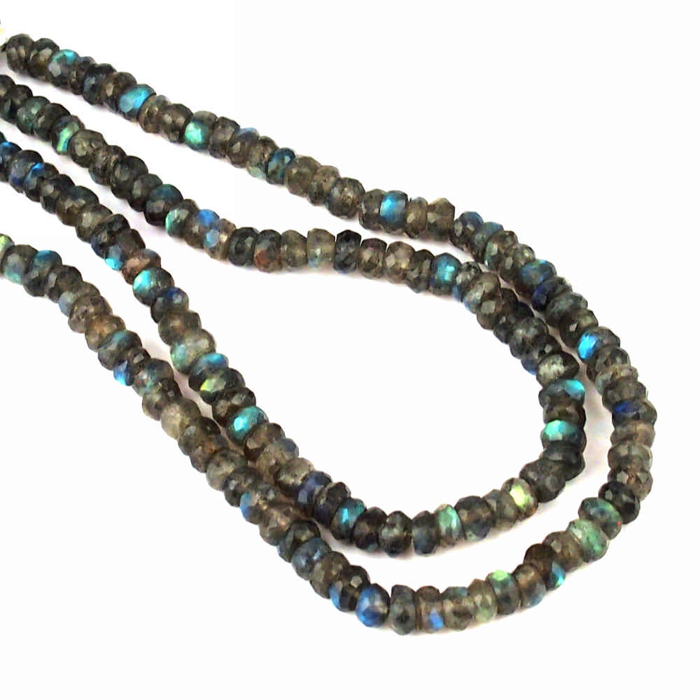 Labradorit Edelstein-Strang Perlen facettiert Länge ca. 25,5 cm in bester Qualität Edelsteine Heilsteine bei Wunderstein24 Labradorit Edelstein-Strang Perlen facettiert Länge ca. 25,5 cm in bester Qualität Edelsteine Heilsteine bei Wunderstein24