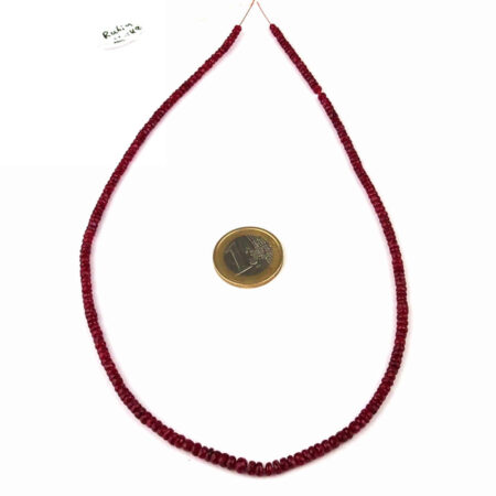 Rubin Edelstein-Strang Perlen facettiert Länge ca. 43 cm in bester Qualität Edelsteine Heilsteine bei Wunderstein24