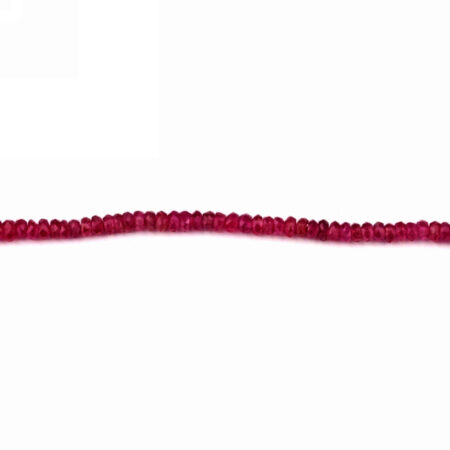 Rubin Edelstein-Strang Perlen facettiert Länge ca. 44 cm in bester Qualität Edelsteine Heilsteine bei Wunderstein24