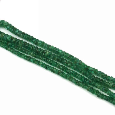 Smaragd Edelstein-Strang Perlen facettiert Länge ca. 43 cm in bester Qualität Edelsteine Heilsteine bei Wunderstein24