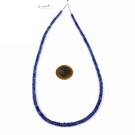 Tansanit Edelstein-Strang Perlen facettiert Länge ca. 44 cm in bester Qualität Edelsteine Heilsteine bei Wunderstein24