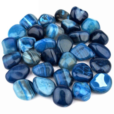 Achat Trommelsteine blau Ø 30 – 45 mm Edelsteine Heilsteine bei Wunderstein24