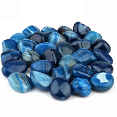 Achat Trommelsteine blau Ø 30 – 45 mm Edelsteine Heilsteine bei Wunderstein24