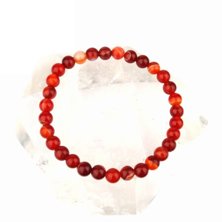 Achat rot Ø 6 mm Kugel Edelstein Armband flexibel und dehnbar Edelsteine Heilsteine bei Wunderstein24