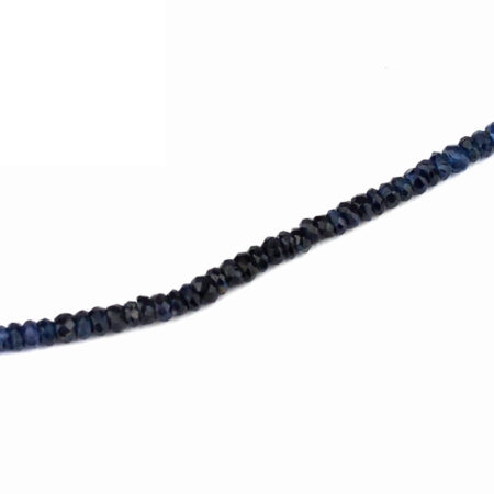 Saphir facettierte Perlen Kette mit Farbverlauf Länge 45 cm in bester Qualität Edelsteine Heilsteine bei Wunderstein24