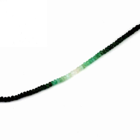 Smaragd facettierte Perlen Kette mit Farbverlauf Länge 45 cm in bester Qualität Edelsteine Heilsteine bei Wunderstein24