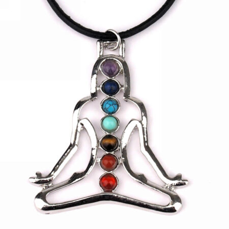 Chakra Anhänger Buddha Ø ca 57 mm Edelsteine & Silber rhodiniert Edelsteine Heilsteine bei Wunderstein24