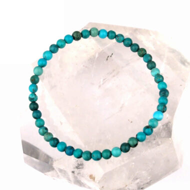 Türkis echt Ø 3,5 mm Kugel Edelstein Armband flexibel und dehnbar Edelsteine Heilsteine bei Wunderstein24