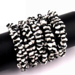 Obsidian & Magnesit Edelstein Armband 3 – reihig geflochten flexibel und dehnbar Edelsteine Heilsteine bei Wunderstein24