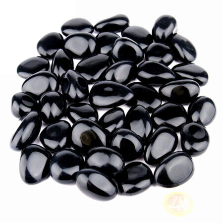 Obsidian schwarz Trommelsteine handpoliert Ø ca. 30 – 40 mm Edelsteine Heilsteine bei Wunderstein24