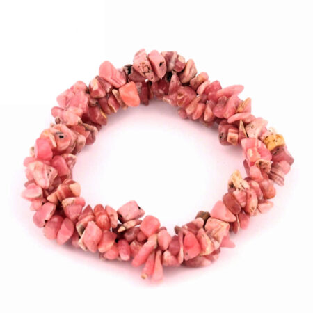 Rhodochrosit Edelstein Armband 3 – reihig geflochten flexibel und dehnbar Edelsteine Heilsteine bei Wunderstein24