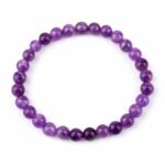 Amethyst Ø 6 mm Kugel Edelstein Armband flexibel und dehnbar Top Edelsteine Heilsteine bei Wunderstein24