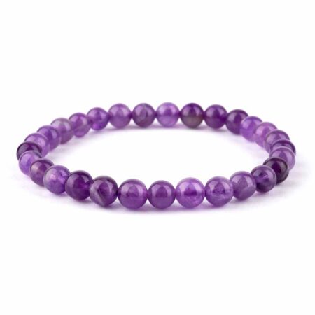 Amethyst Ø 6 mm Kugel Edelstein Armband flexibel und dehnbar Top Edelsteine Heilsteine bei Wunderstein24
