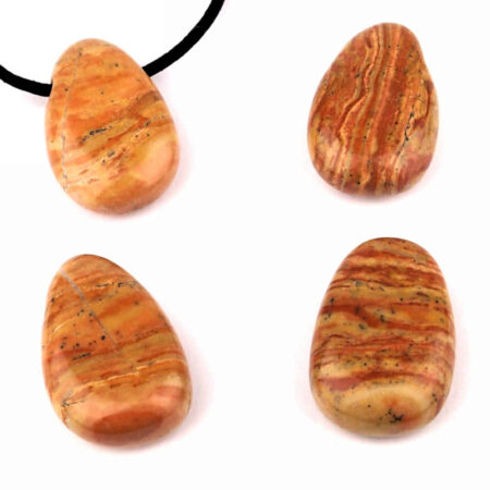 Dolomit Cabochon Anhänger seitlich gebohrt Edelsteine Heilsteine bei Wunderstein24
