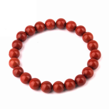 Jaspis rot Ø 8 mm Kugel Edelstein Armband flexibel und dehnbar Edelsteine Heilsteine bei Wunderstein24