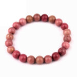 Rhodonit Ø 10 mm Kugel Edelstein Armband flexibel und dehnbar Edelsteine Heilsteine bei Wunderstein24
