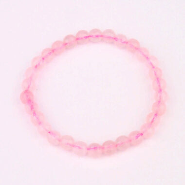 Rosenquarz Ø 6 mm facettiertes Kugel Edelstein Armband flexibel und dehnbar Edelsteine Heilsteine bei Wunderstein24