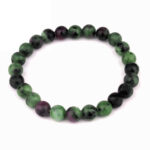 Rubin und Zoisit Ø 10 mm Kugel Edelstein Armband flexibel und dehnbar Edelsteine Heilsteine bei Wunderstein24