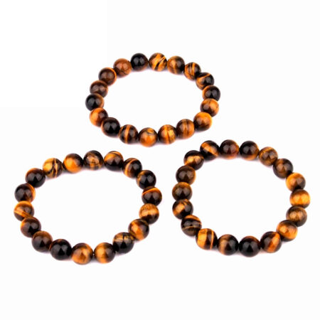 Tigerauge Ø 10 mm Kugel Edelstein Armband flexibel und dehnbar Edelsteine Heilsteine bei Wunderstein24